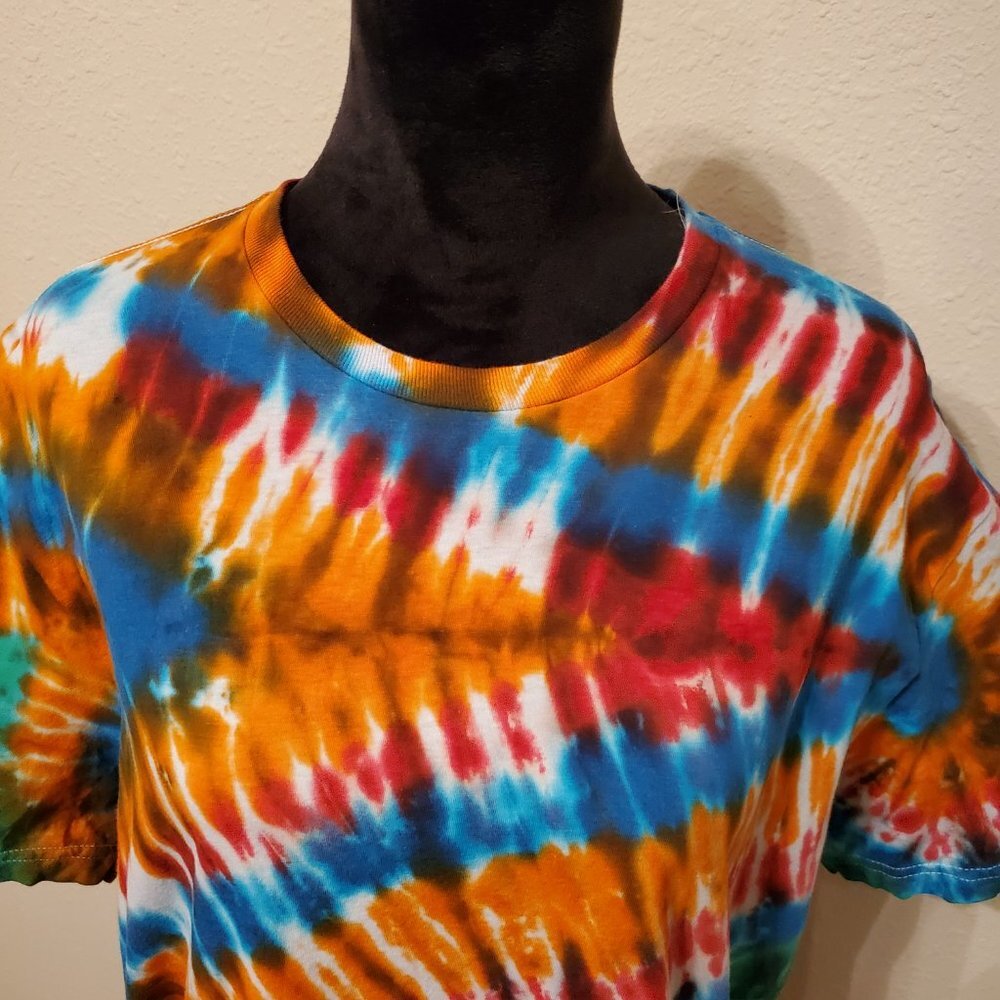 Tie Dye Boho unisex short sleeve T-shirt men's size 2X.100% cotton.